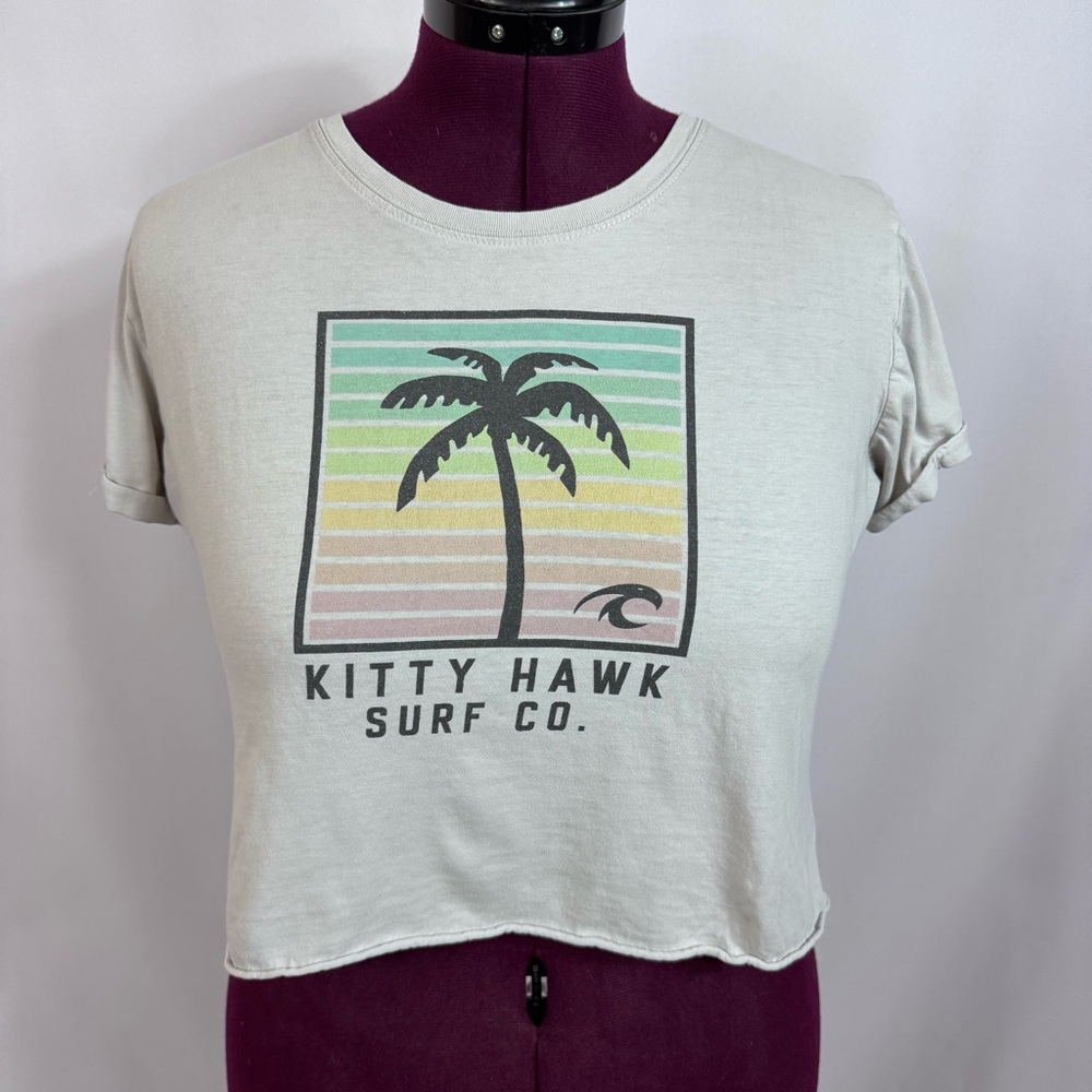 Kitty Hawk Surf Co. Gray Crop Top Medium